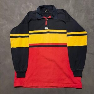 Vintage Canterbury New Zealand Rugby Shirt Long Sleeve Mens XL Striped